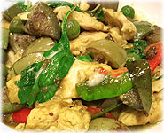 สูตรอาหารไทย : ผัดเขียวหวานไก่