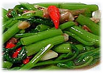  สูตรอาหารไทย : ผัดผักบุ้ง