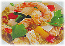 Thai Recipes :  Thai Rice Noodle with Seafood in Curry Gravy