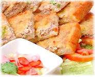  Thai Food Recipe |  Thai Fried Pork Bread