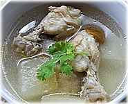  สูตรอาหารไทย : ไก่ตุ๋นฟักมะนาวดอง