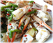 สูตรอาหารไทย : เนื้อปูผัดพริกสด
