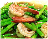 Thai Recipes : Stir Fried Prawns with Asparagus