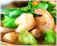 Thai Recipes : Thai Spicy Mixed Vegetables Soup with Prawns