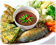 Thai Recipes : Spicy Shrimp Paste and Fried Mackeral Fish