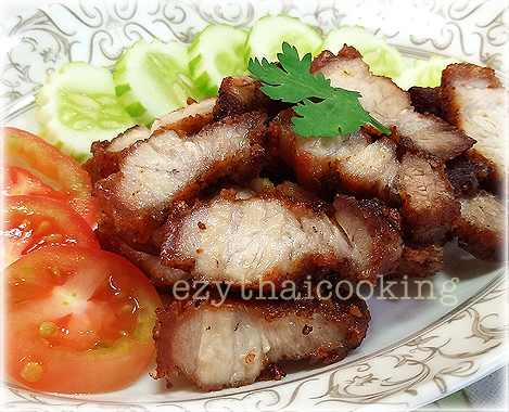  Thai Food Recipe | Deep Fried Streaky Pork with Black Pepper