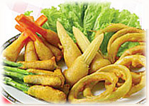  สูตรอาหารไทย : ผักชุบแป้งทอด