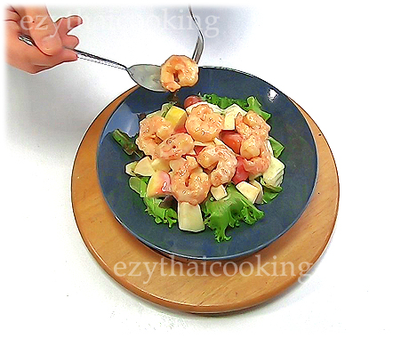  Thai Food Recipe |  Fried Shrimp Salad