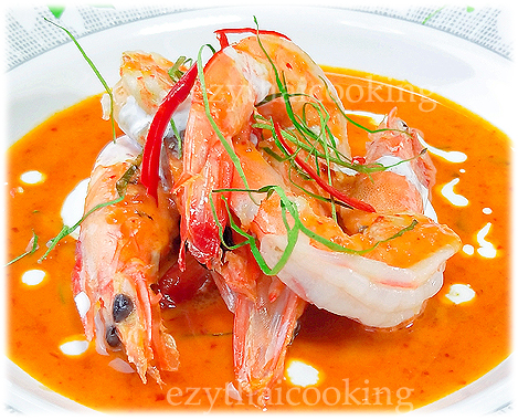 Thai Food Recipe |   Shrimp in Dried Red Curry