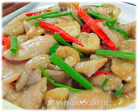  สูตรอาหารไทย : หมูผัดน้ำมันหอย